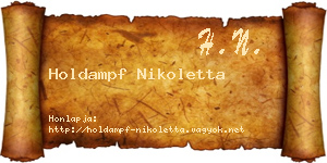 Holdampf Nikoletta névjegykártya