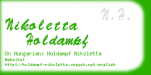 nikoletta holdampf business card